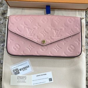 ~SOLD…Louis vuitton Felicie pochette rosé poudre